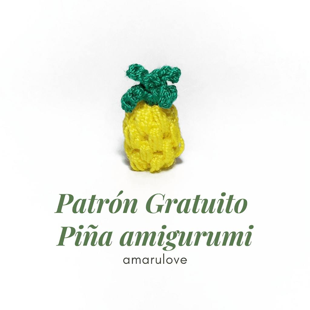 Piña mini amigurumi