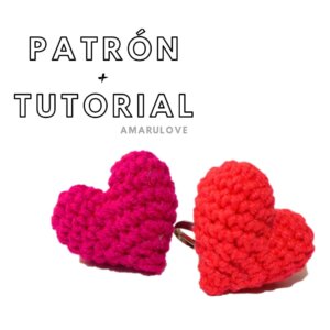 corazón amigurumi